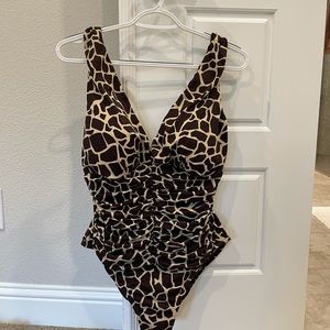 Miraclesuit giraffe one piece swimsuit